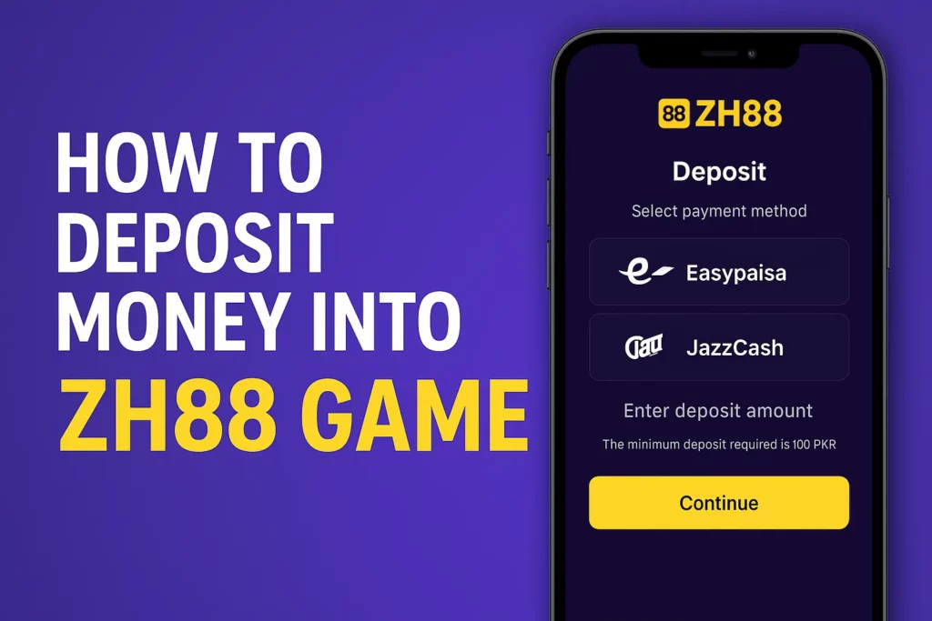 zh88 deposit money into your account now